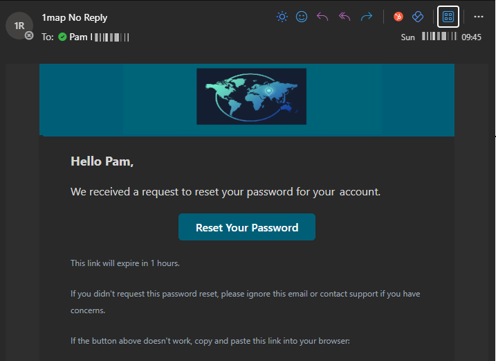 Email verification message shown after submitting your registration